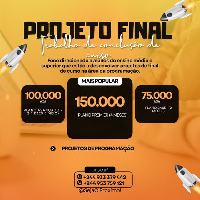 Trabalho de Fim de Curso Programação/Redes.